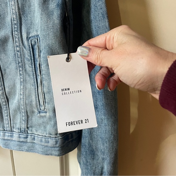 Forever 21 Los Angeles Blue Jean Jacket Size Small - Picture 5 of 5